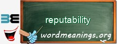 WordMeaning blackboard for reputability